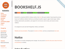 Tablet Screenshot of bookshelfjs.org